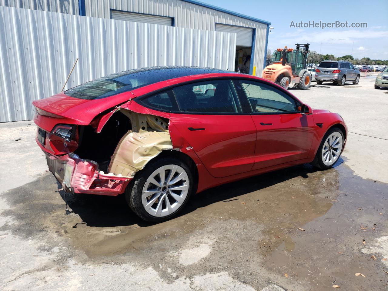 2022 Tesla Model 3  Red vin: 5YJ3E1EAXNF370094