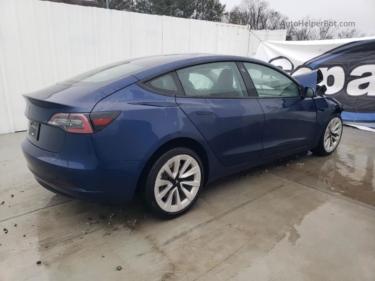 2022 Tesla Model 3  Blue vin: 5YJ3E1EAXNF370841