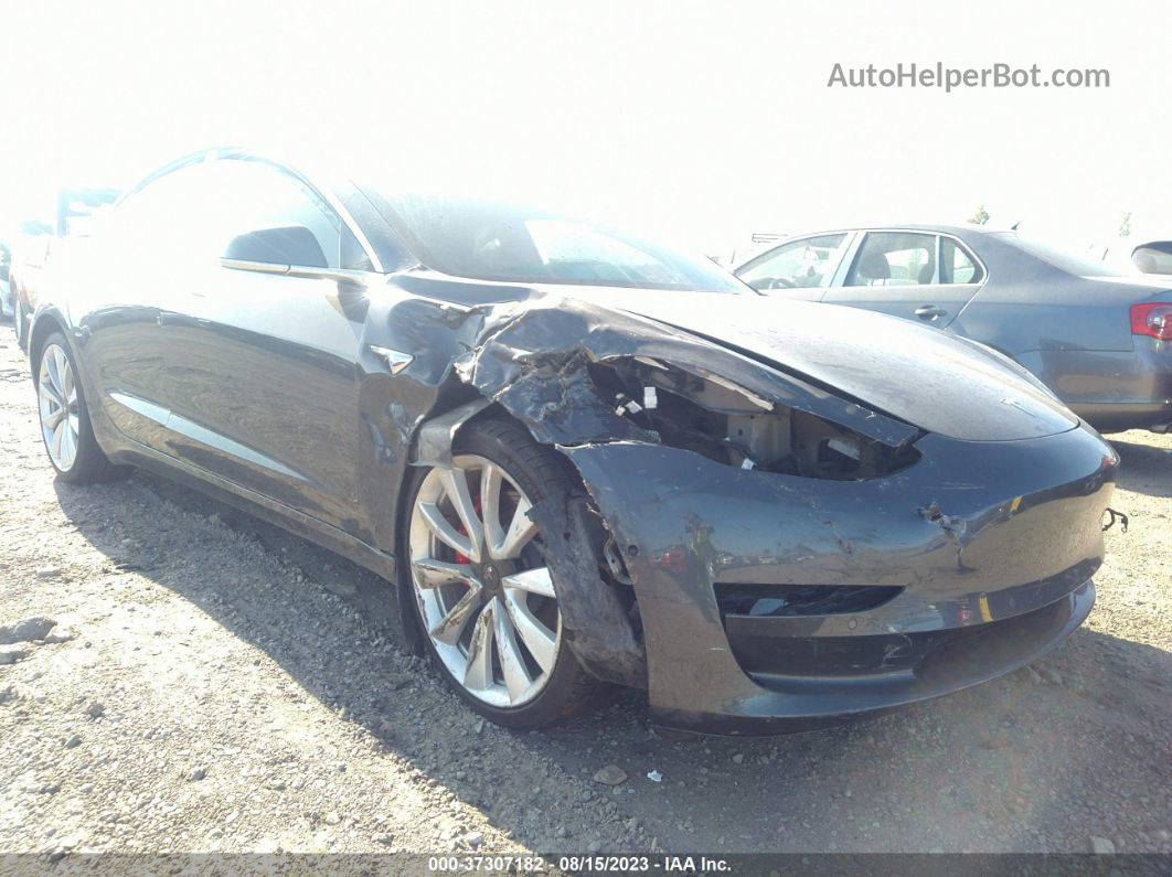 2018 Tesla Model 3 Performance/long Range Gray vin: 5YJ3E1EB0JF083138