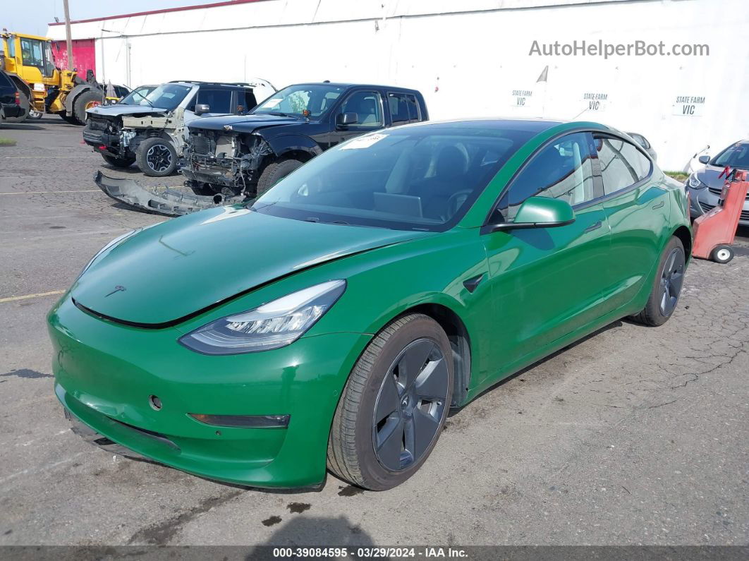 2018 Tesla Model 3 Long Range/performance Green vin: 5YJ3E1EB0JF091661