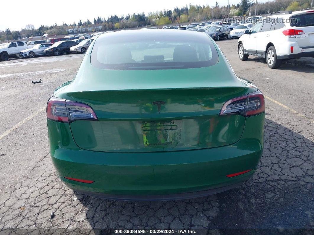 2018 Tesla Model 3 Long Range/performance Green vin: 5YJ3E1EB0JF091661