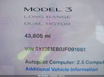 2018 Tesla Model 3 Long Range/performance Green vin: 5YJ3E1EB0JF091661