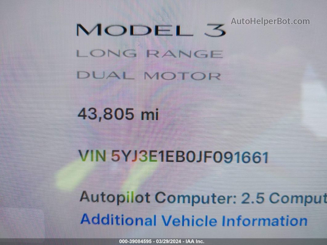 2018 Tesla Model 3 Long Range/performance Зеленый vin: 5YJ3E1EB0JF091661