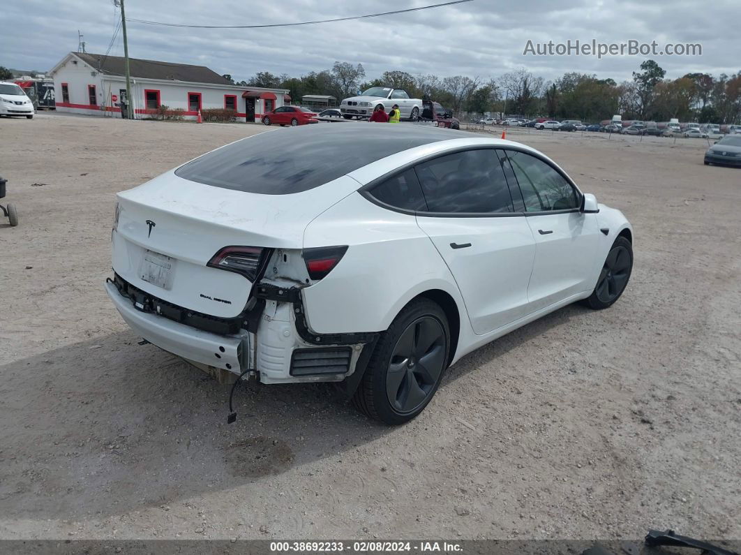 2018 Tesla Model 3 Long Range/performance White vin: 5YJ3E1EB0JF096827