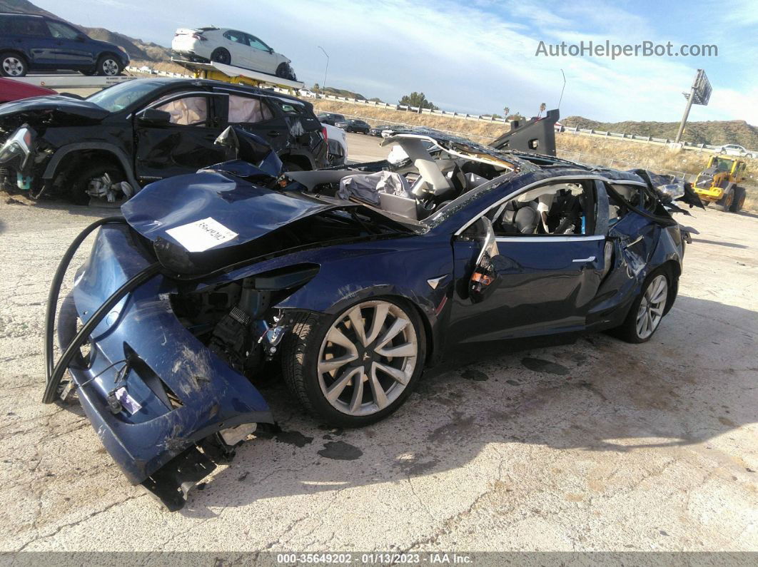 2018 Tesla Model 3 Performance/long Range Blue vin: 5YJ3E1EB0JF115988