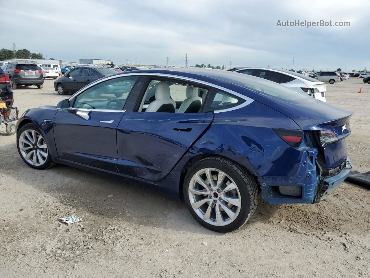 2018 Tesla Model 3  Blue vin: 5YJ3E1EB0JF135366