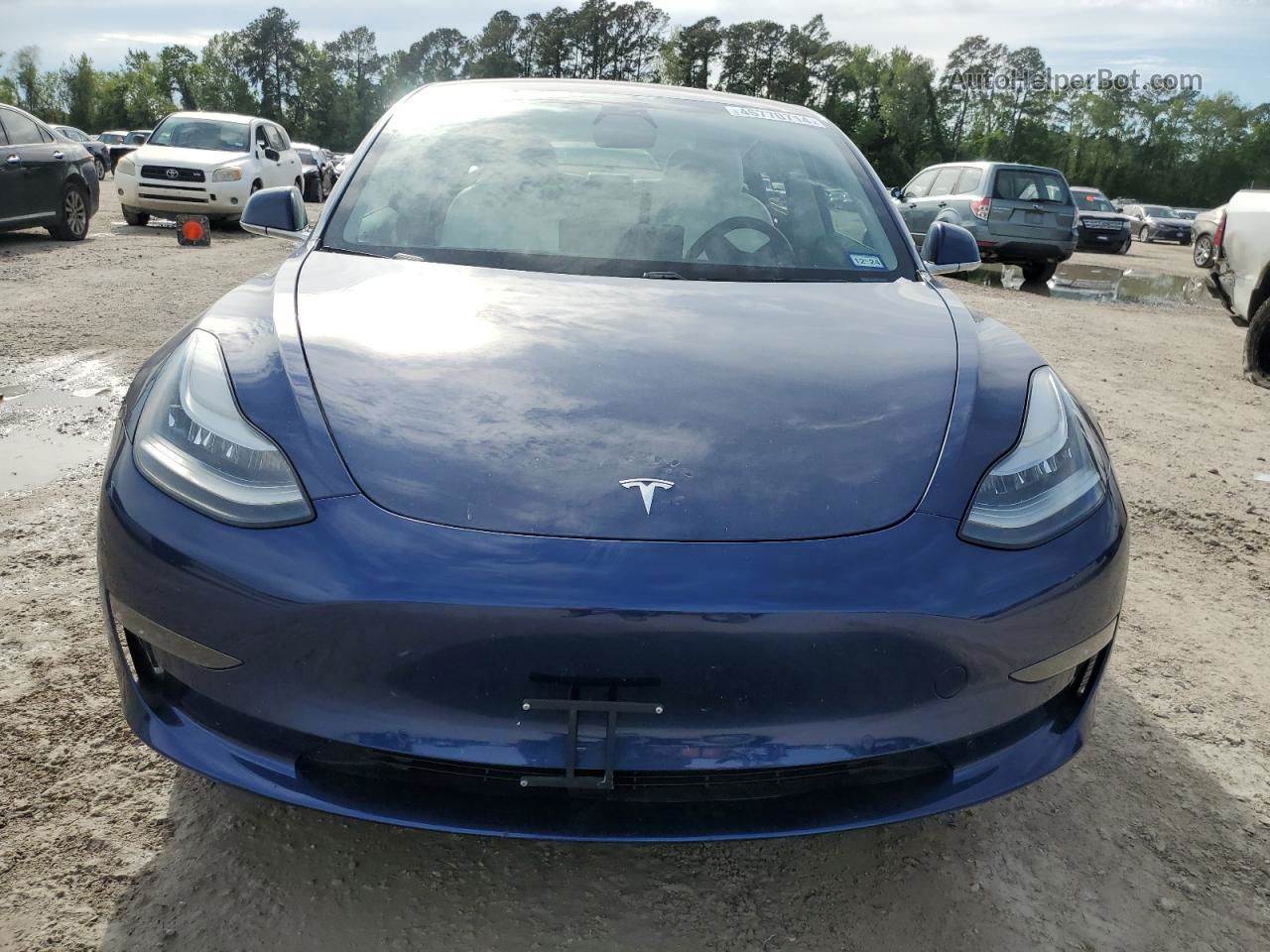 2018 Tesla Model 3  Синий vin: 5YJ3E1EB0JF135366