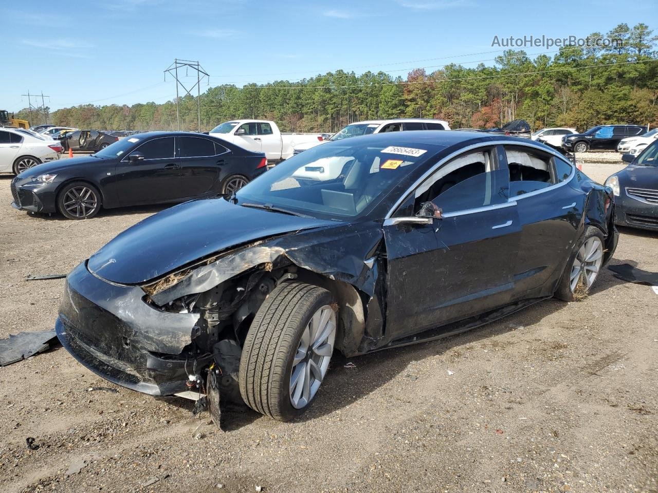 2018 Tesla Model 3  Black vin: 5YJ3E1EB0JF186804