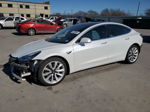 2019 Tesla Model 3  White vin: 5YJ3E1EB0KF192071