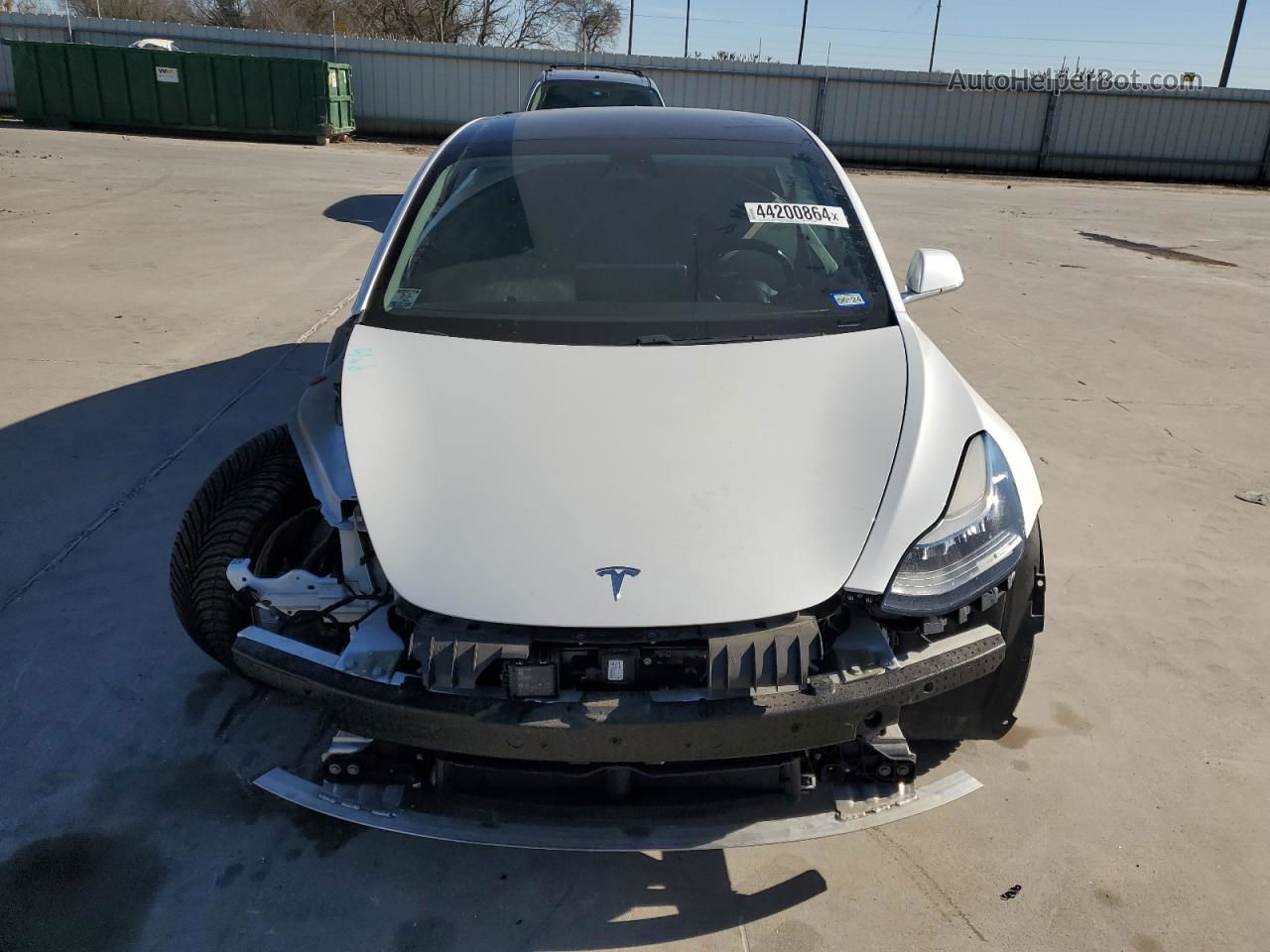 2019 Tesla Model 3  White vin: 5YJ3E1EB0KF192071