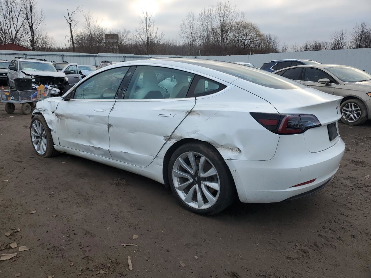 2019 Tesla Model 3  Белый vin: 5YJ3E1EB0KF195567