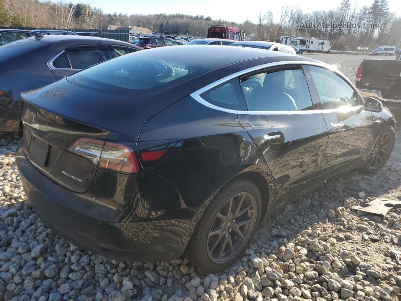 2019 Tesla Model 3  Black vin: 5YJ3E1EB0KF208897