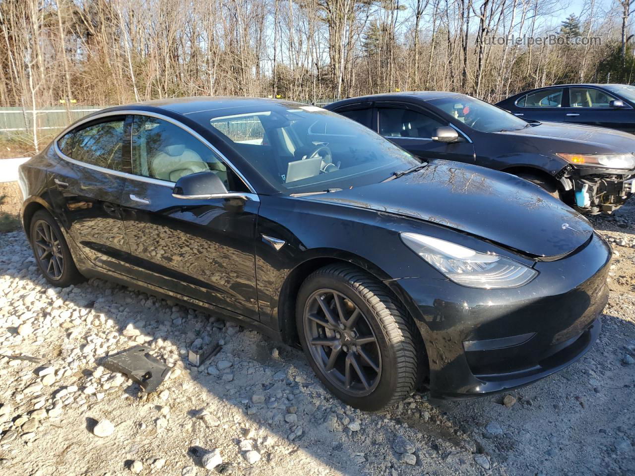 2019 Tesla Model 3  Black vin: 5YJ3E1EB0KF208897