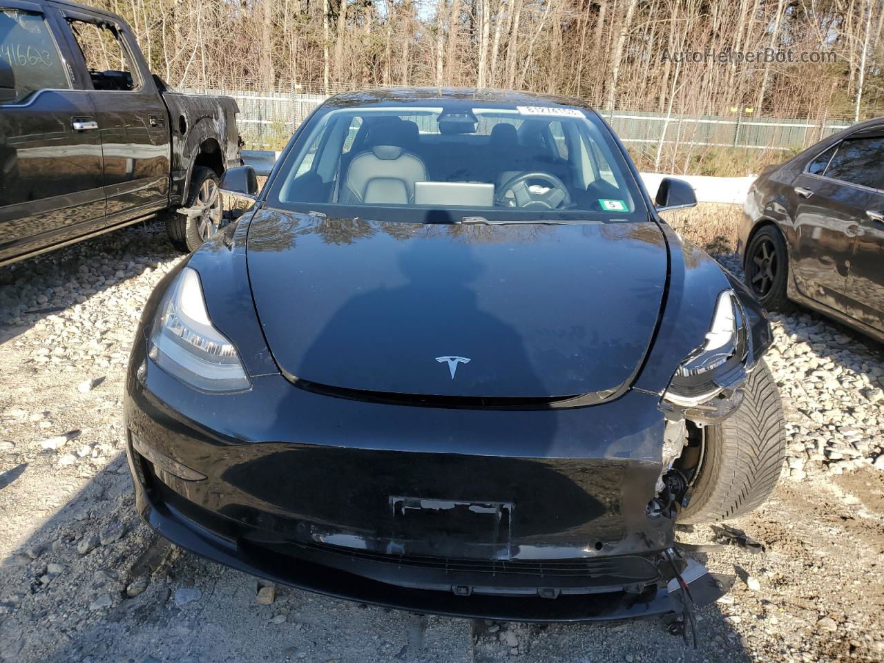 2019 Tesla Model 3  Black vin: 5YJ3E1EB0KF208897