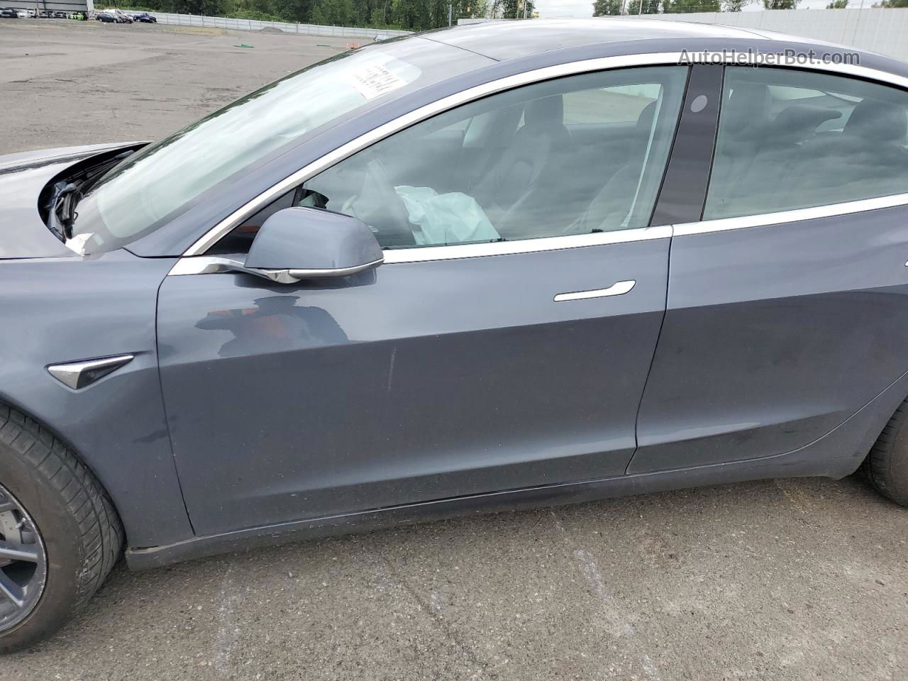 2019 Tesla Model 3  Gray vin: 5YJ3E1EB0KF361411