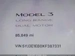 2019 Tesla Model 3 Long Range/performance Red vin: 5YJ3E1EB0KF387331