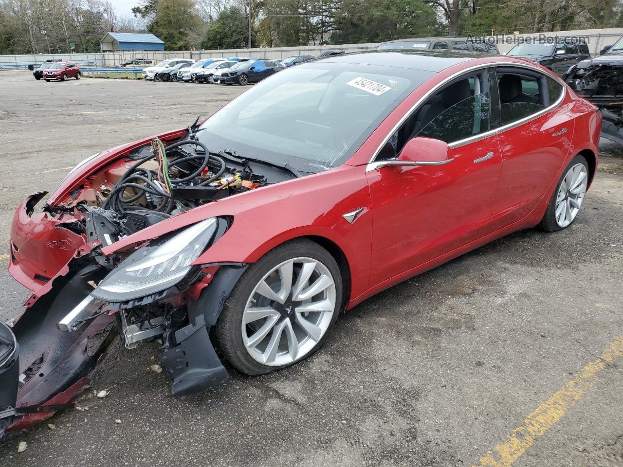 2019 Tesla Model 3  Red vin: 5YJ3E1EB0KF418450