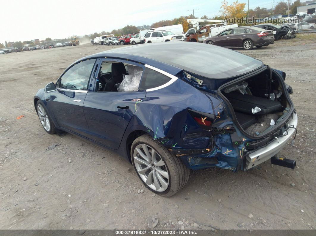 2019 Tesla Model 3 Long Range/performance Blue vin: 5YJ3E1EB0KF418609