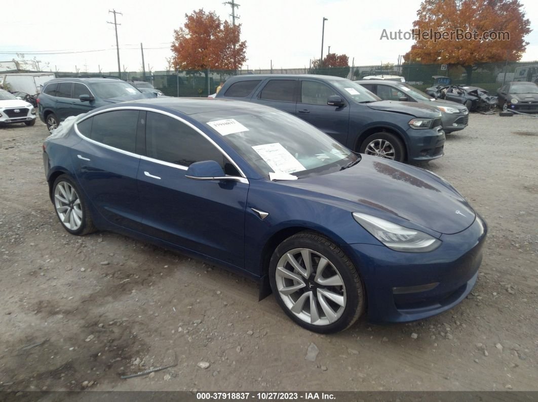 2019 Tesla Model 3 Long Range/performance Blue vin: 5YJ3E1EB0KF418609