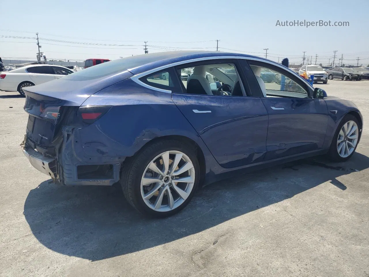 2019 Tesla Model 3  Blue vin: 5YJ3E1EB0KF421767