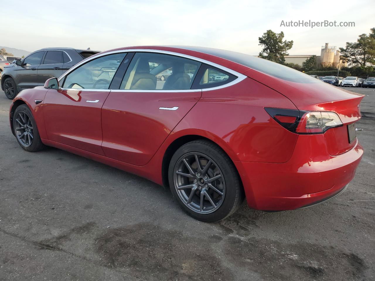 2019 Tesla Model 3  Red vin: 5YJ3E1EB0KF452503