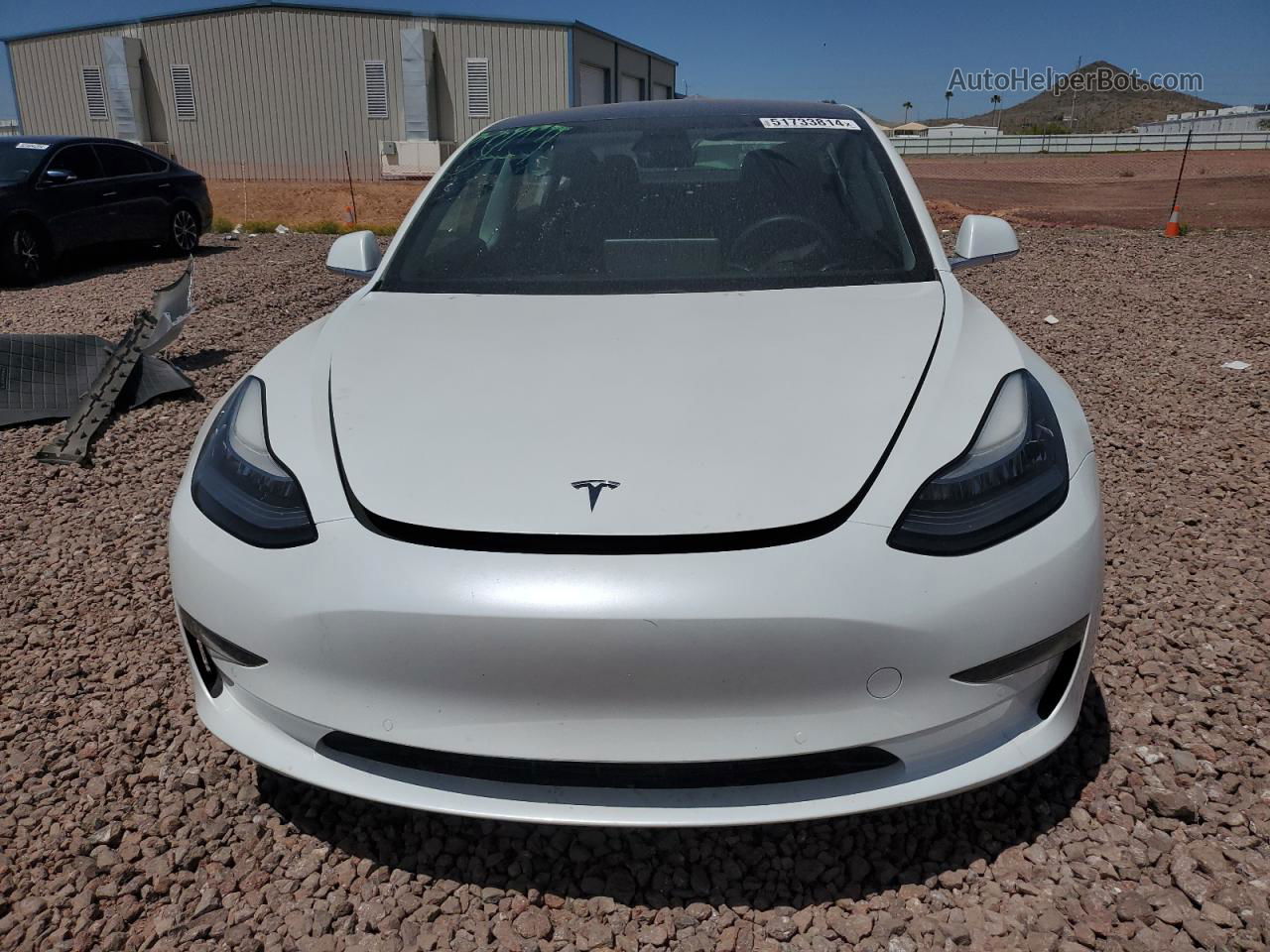 2019 Tesla Model 3  White vin: 5YJ3E1EB0KF512781