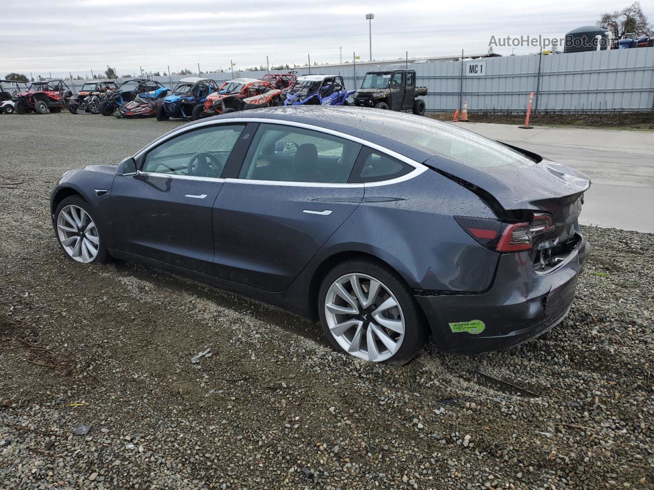 2019 Tesla Model 3  Gray vin: 5YJ3E1EB0KF534554