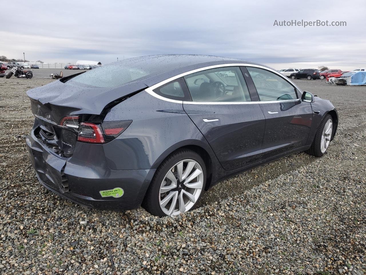 2019 Tesla Model 3  Gray vin: 5YJ3E1EB0KF534554
