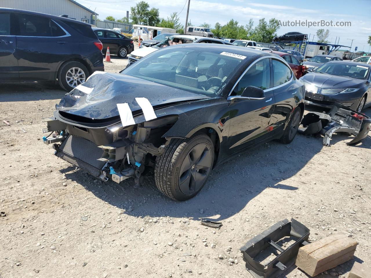 2020 Tesla Model 3  Black vin: 5YJ3E1EB0LF600182