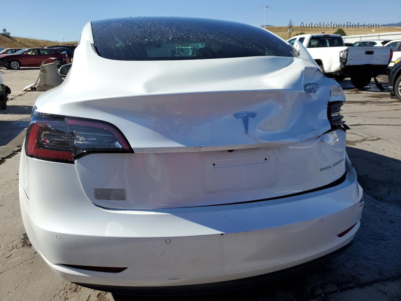 2020 Tesla Model 3  White vin: 5YJ3E1EB0LF651486