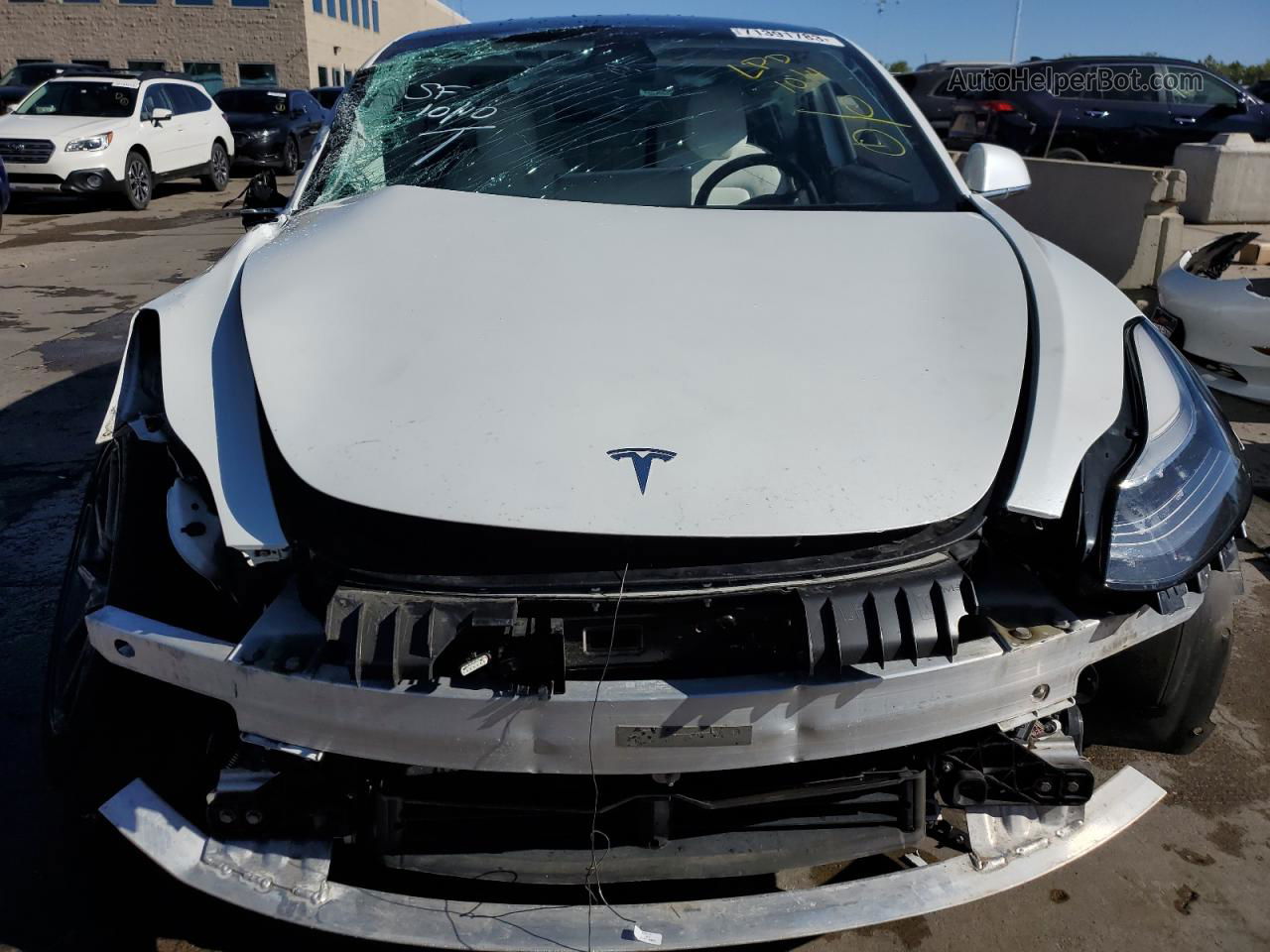 2020 Tesla Model 3  White vin: 5YJ3E1EB0LF651486