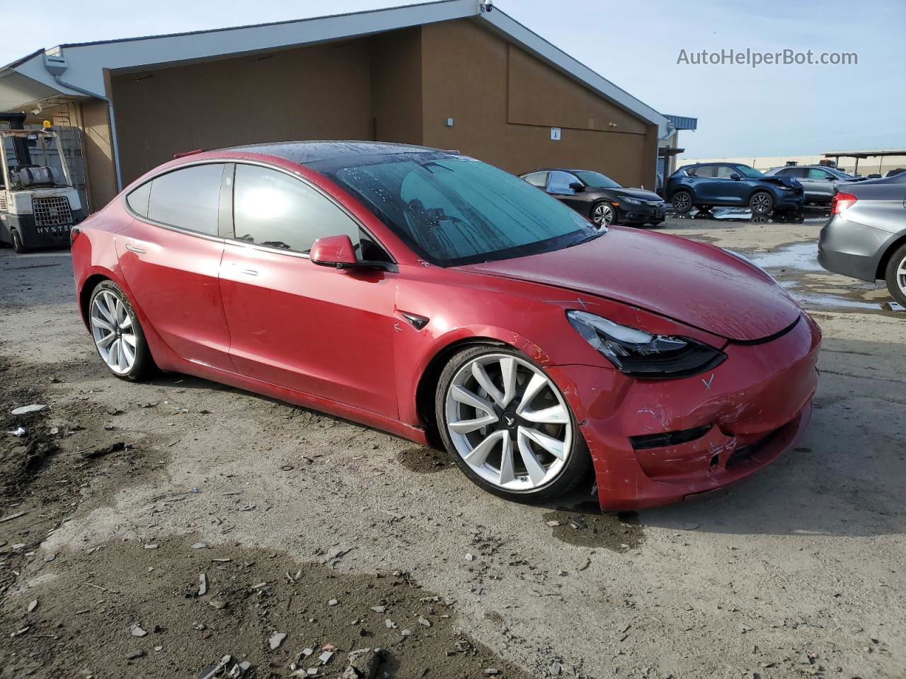 2020 Tesla Model 3  Красный vin: 5YJ3E1EB0LF717275