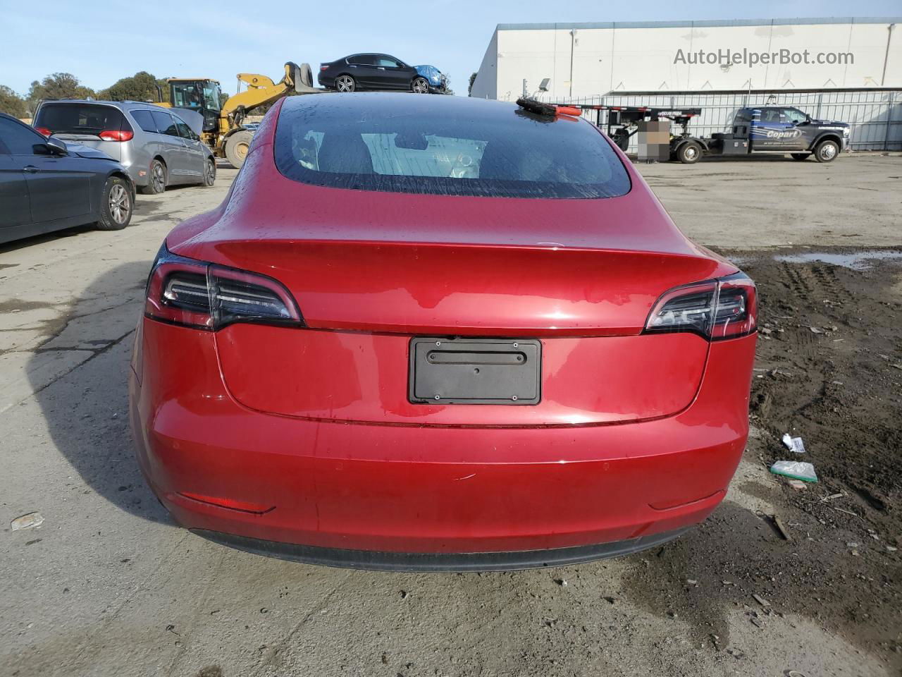 2020 Tesla Model 3  Red vin: 5YJ3E1EB0LF717275