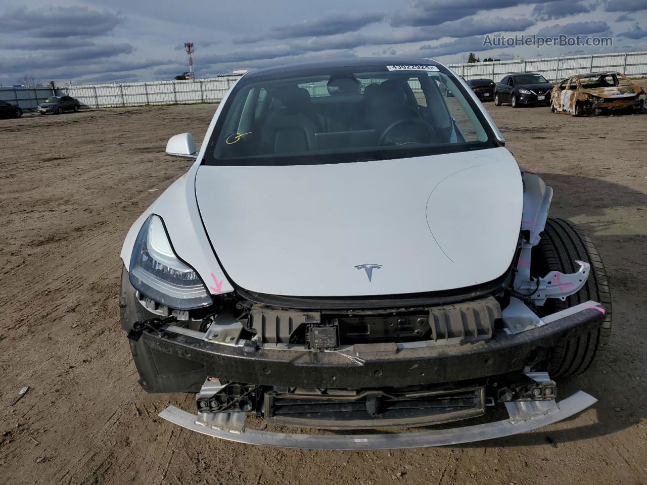 2020 Tesla Model 3  White vin: 5YJ3E1EB0LF735761