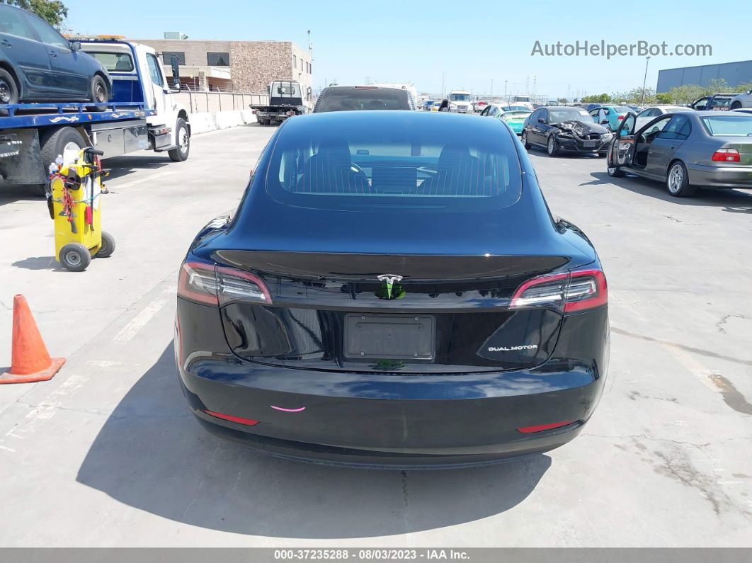 2020 Tesla Model 3 Long Range Black vin: 5YJ3E1EB0LF798049