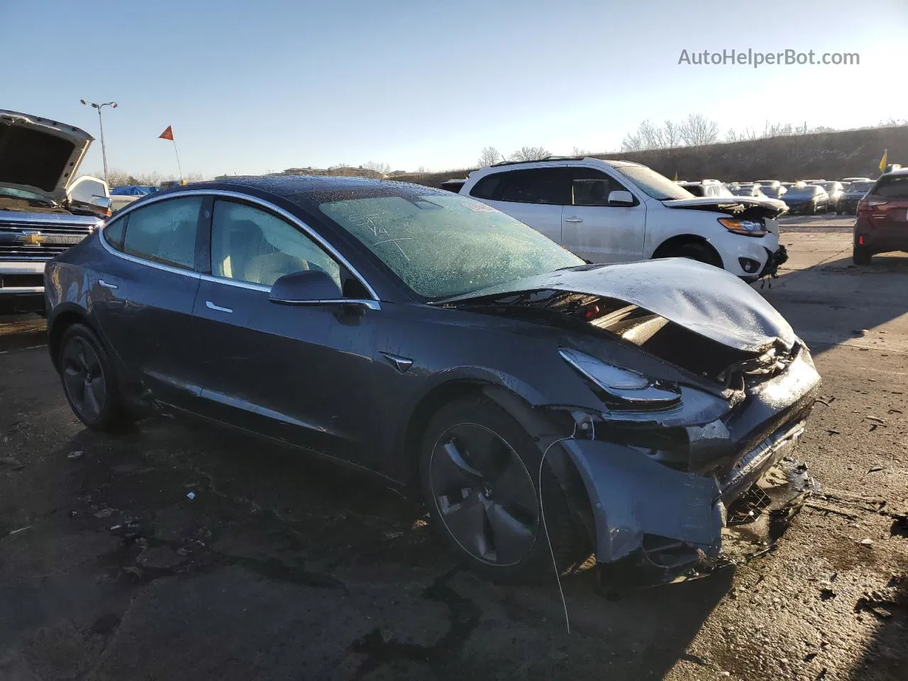 2020 Tesla Model 3  Угольный vin: 5YJ3E1EB0LF800821