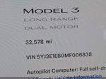 2021 Tesla Model 3 Long Range Dual Motor All-wheel Drive Gray vin: 5YJ3E1EB0MF006838