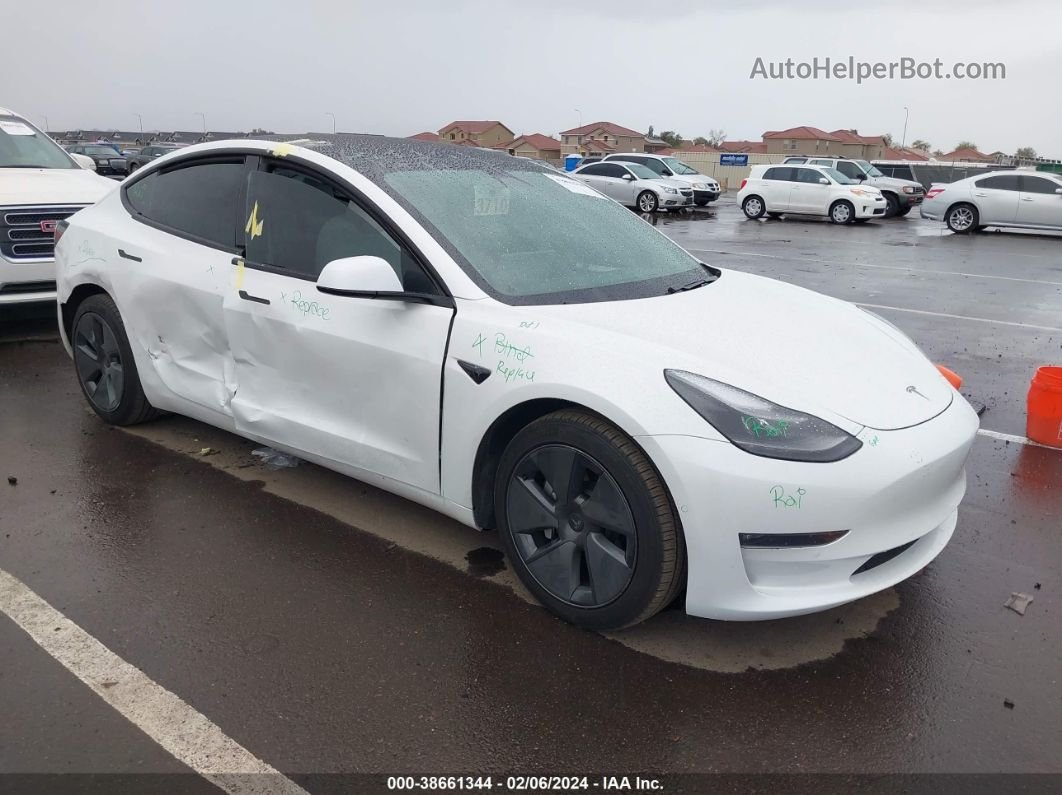 2021 Tesla Model 3 Long Range Dual Motor All-wheel Drive White vin: 5YJ3E1EB0MF010209