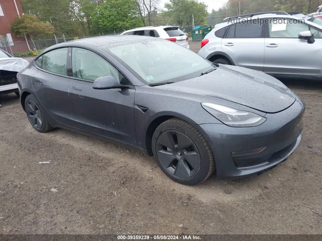 2021 Tesla Model 3 Long Range Dual Motor All-wheel Drive Gray vin: 5YJ3E1EB0MF035711