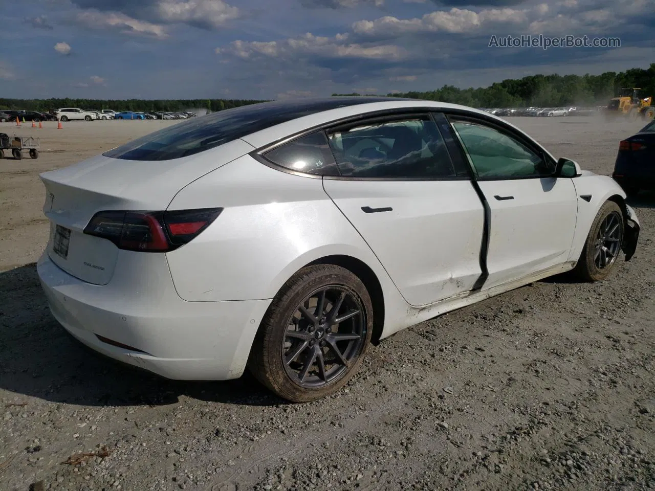 2021 Tesla Model 3  White vin: 5YJ3E1EB0MF836896