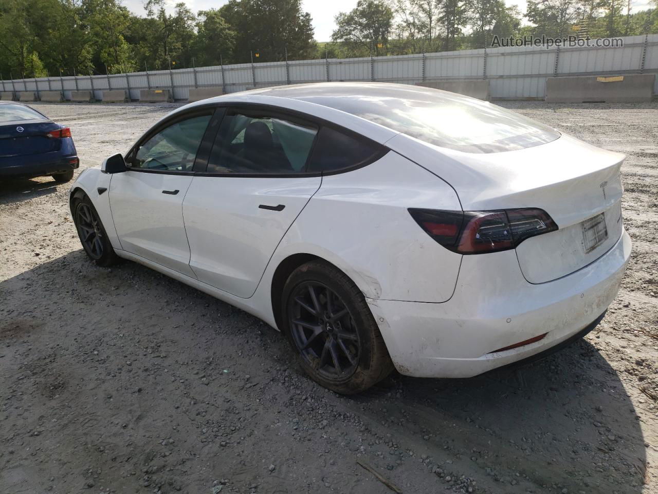 2021 Tesla Model 3  White vin: 5YJ3E1EB0MF836896