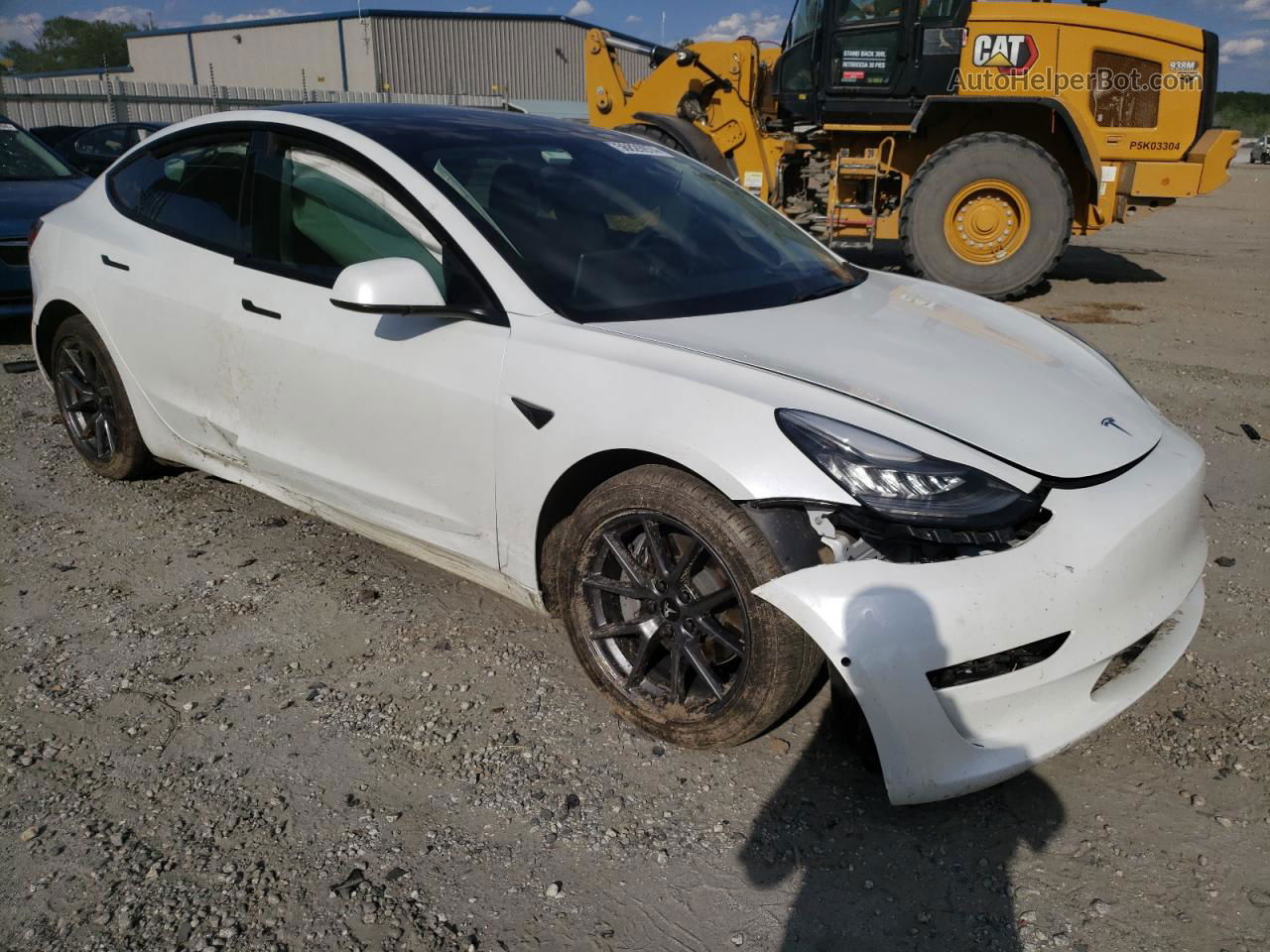 2021 Tesla Model 3  White vin: 5YJ3E1EB0MF836896