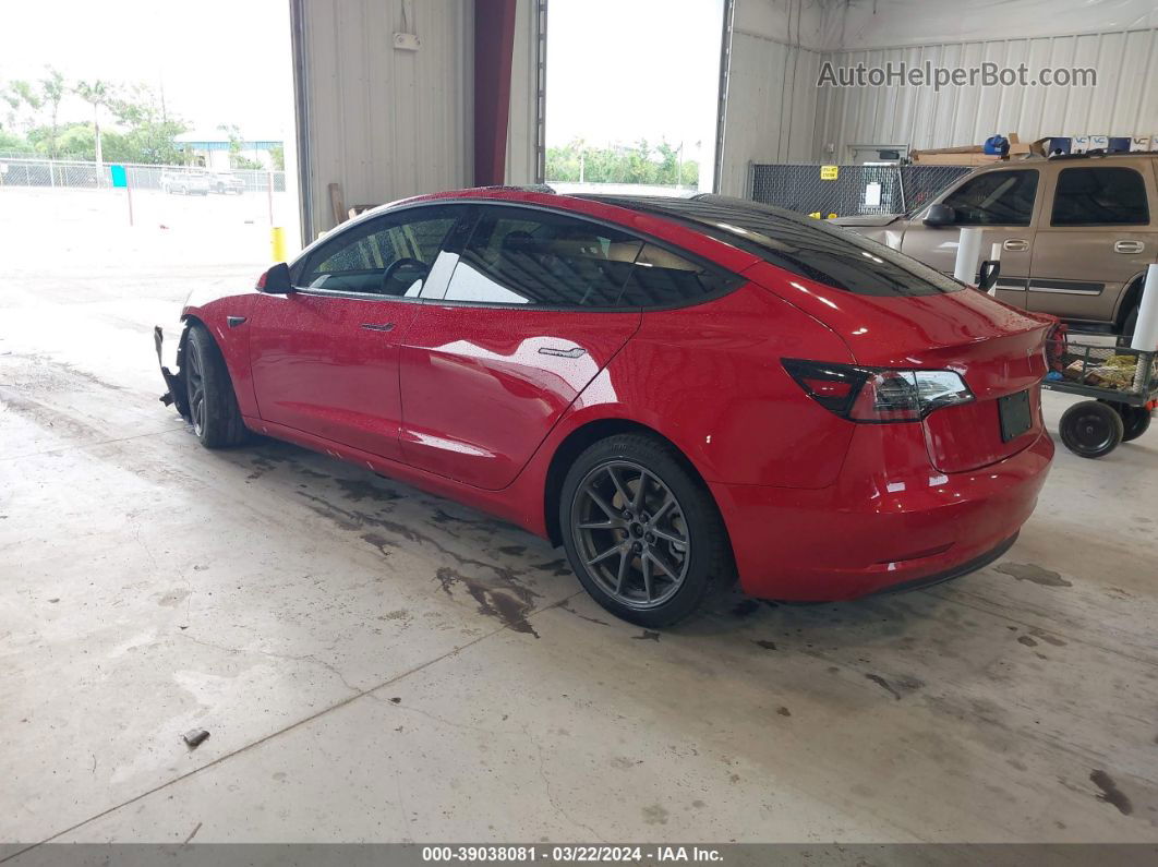 2021 Tesla Model 3 Long Range Dual Motor All-wheel Drive Red vin: 5YJ3E1EB0MF869235