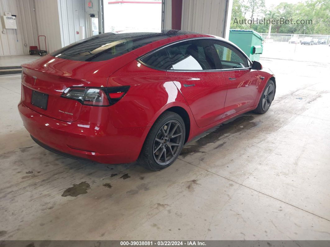 2021 Tesla Model 3 Long Range Dual Motor All-wheel Drive Red vin: 5YJ3E1EB0MF869235