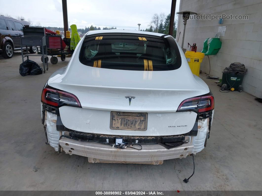 2021 Tesla Model 3 Long Range Dual Motor All-wheel Drive White vin: 5YJ3E1EB0MF937145