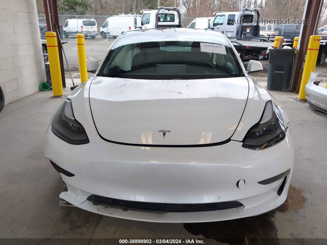 2021 Tesla Model 3 Long Range Dual Motor All-wheel Drive White vin: 5YJ3E1EB0MF937145