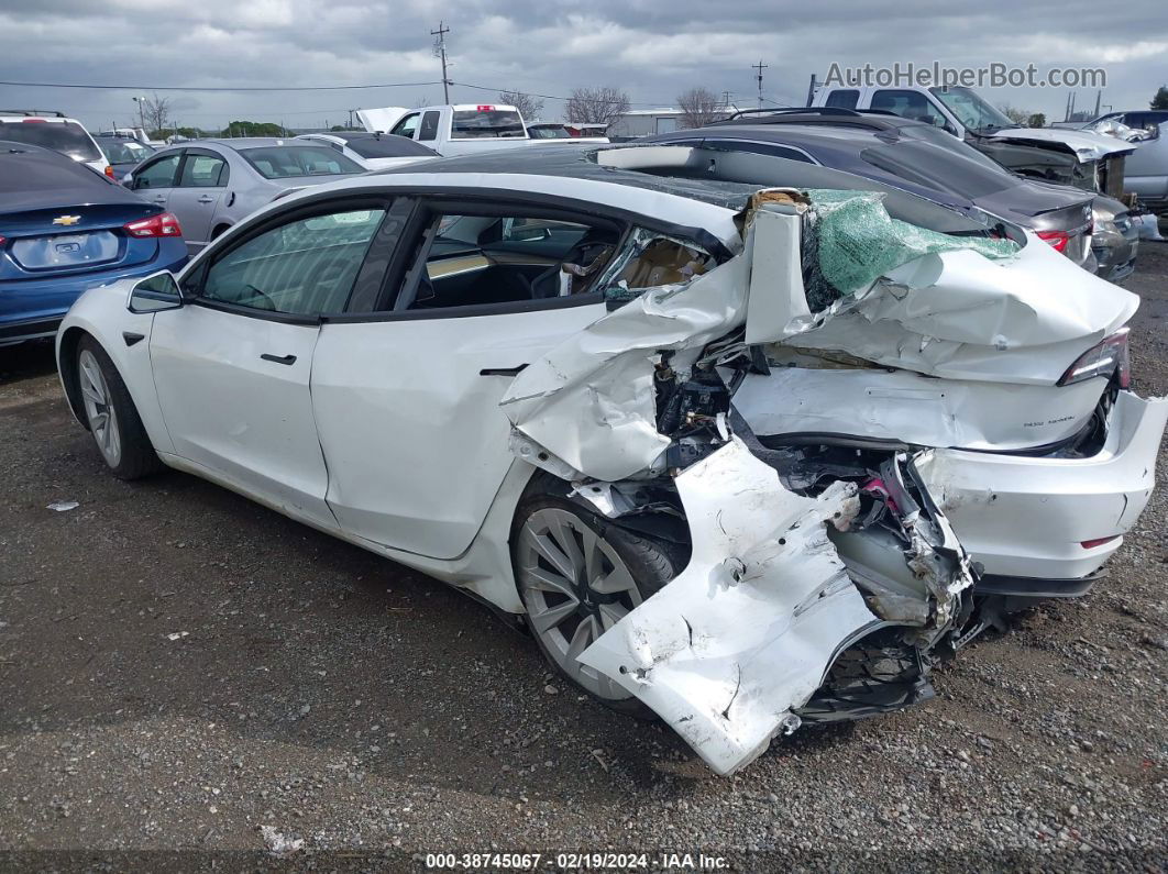 2021 Tesla Model 3 Long Range Dual Motor All-wheel Drive White vin: 5YJ3E1EB0MF998821