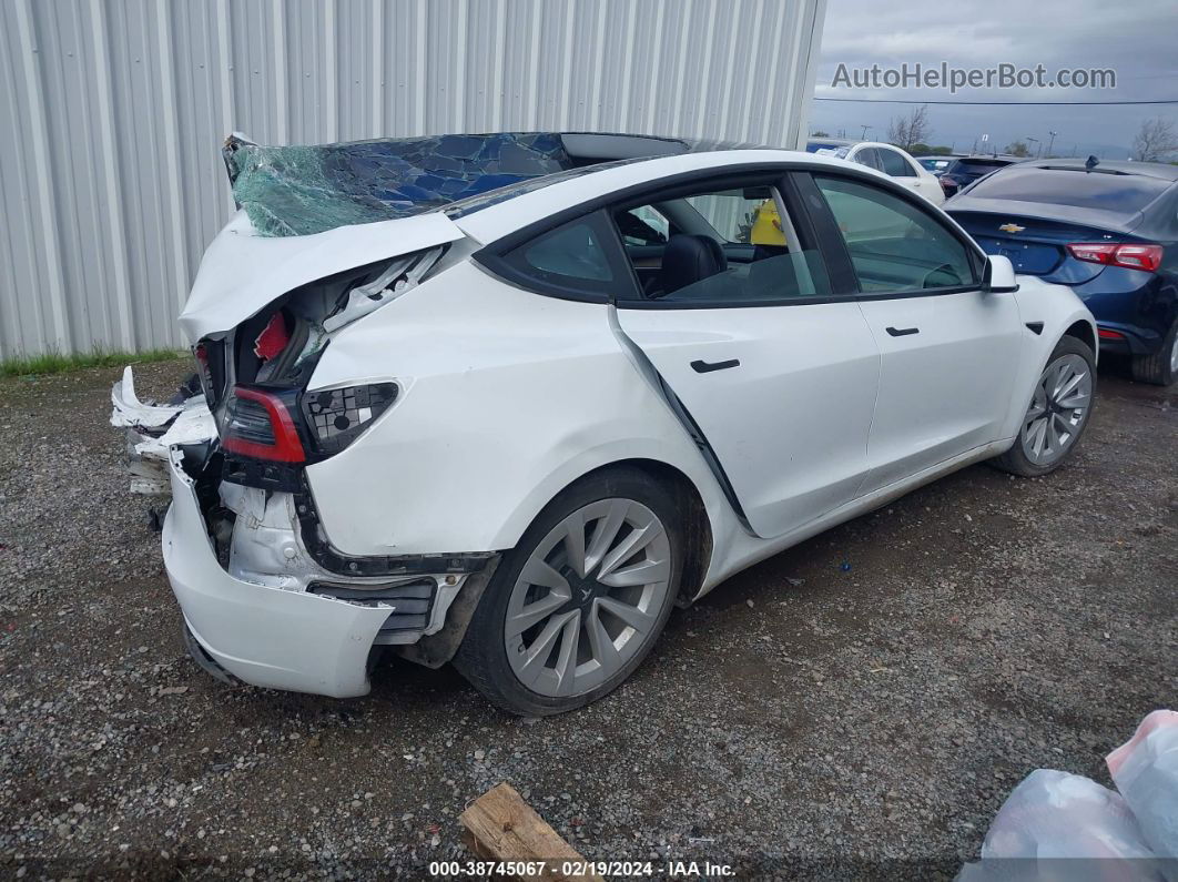 2021 Tesla Model 3 Long Range Dual Motor All-wheel Drive White vin: 5YJ3E1EB0MF998821