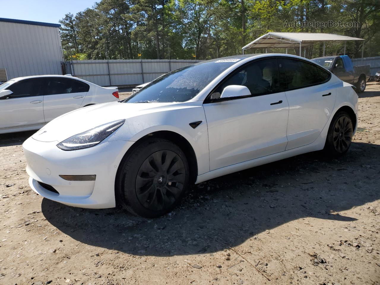 2022 Tesla Model 3  White vin: 5YJ3E1EB0NF127161