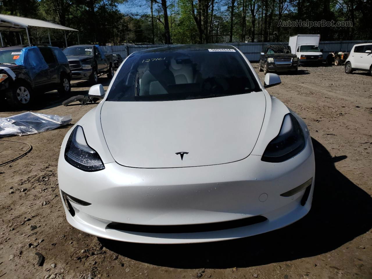 2022 Tesla Model 3  White vin: 5YJ3E1EB0NF127161